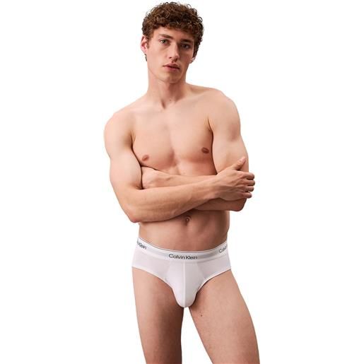 Calvin klein lv00nb4388 - 3 slip uomo icon cotton stretch