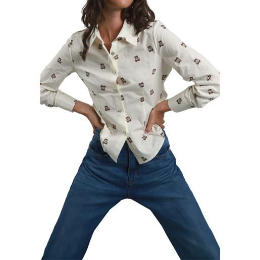 Susy Mix camicia donna manica lunga 100% cotone leggero susy mix 74825op