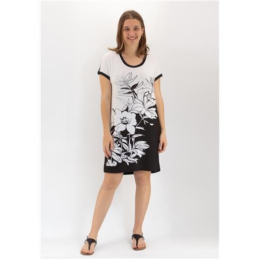 Ragno abito in jersey fantasia black & white ragno di07di