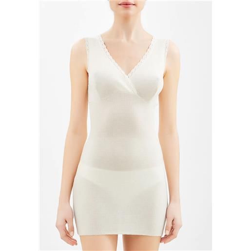 Ragno 0041l8 pura lana maglietta a manica corta in lana di peso medio con pizzo