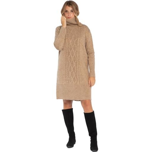 Markup abito in maglia con collo alto e trecce markup mw560124