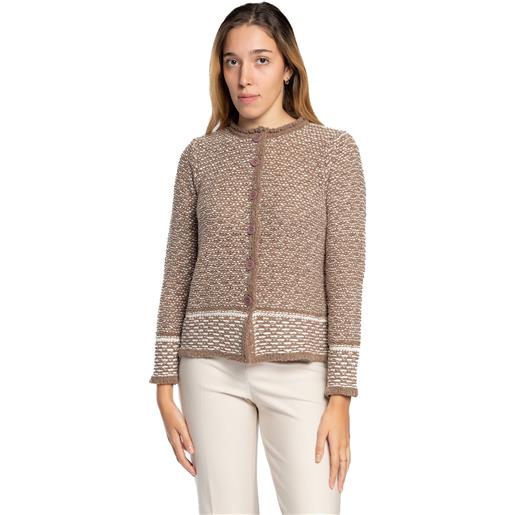 Amarynth cardigan girocollo due fili in lana amarynth 50024