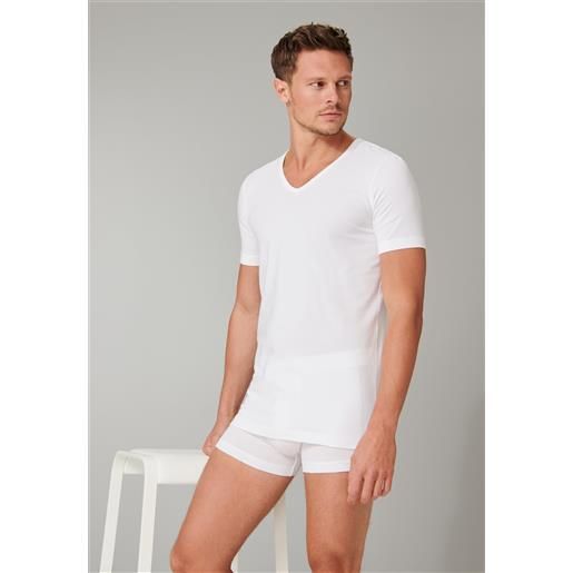 Schiesser 173982 confezione 2 scollo v uomo cotone