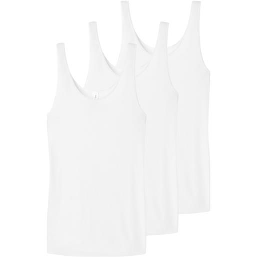 Schiesser offerta 3 pezzi canottiera donna spalla larga cotone luxury schiesser 200763