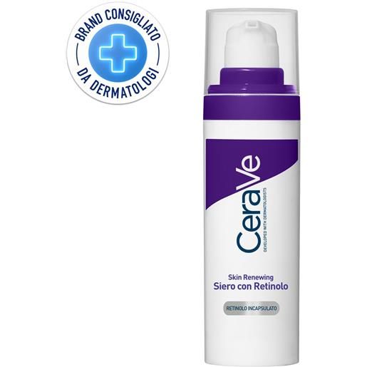 CeraVe skin renewing siero retinolo, con retinolo incapsulato, 3 ceramidi essenziali e acido ialuronico, per i primi segni dell'età, 30ml 30 ml