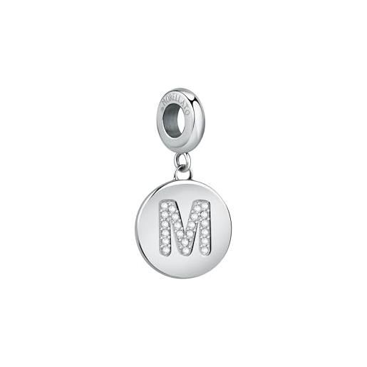 Morellato ciondolo steel pendant letter m drops scz1145 smo3546 marca, estándar, metallo, nessuna pietra preziosa
