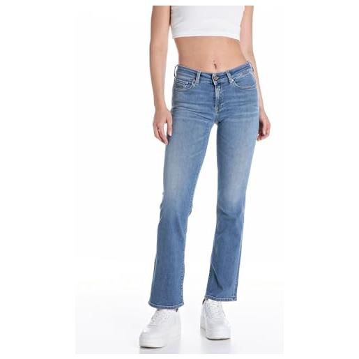 Replay new luz bootcut jeans, 007 blu scuro, 33w x 32l donna