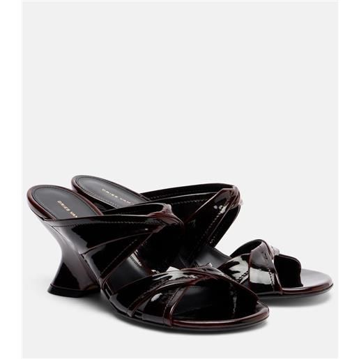 Dries Van Noten mules con zeppa 75 in pelle