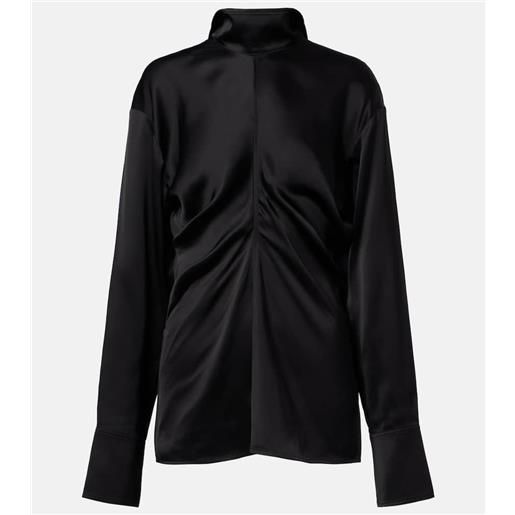 Toteme top in raso arricciato