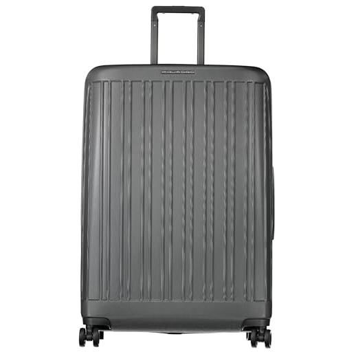 PIQUADRO seeker trolley grande in policarbonato e pelle con capienza 98.00 l ad uno scomparto