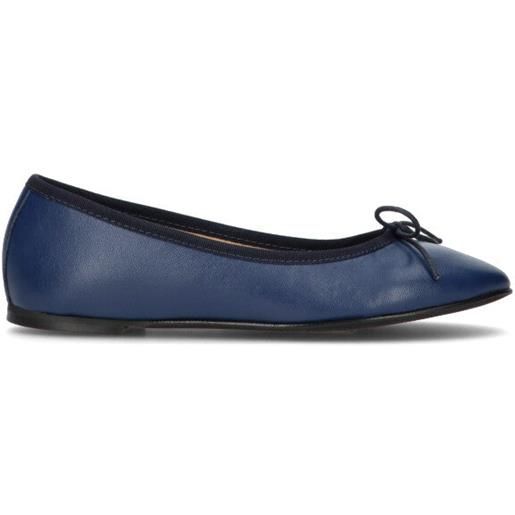 OLIVIA POSTER ballerina donna blu in pelle