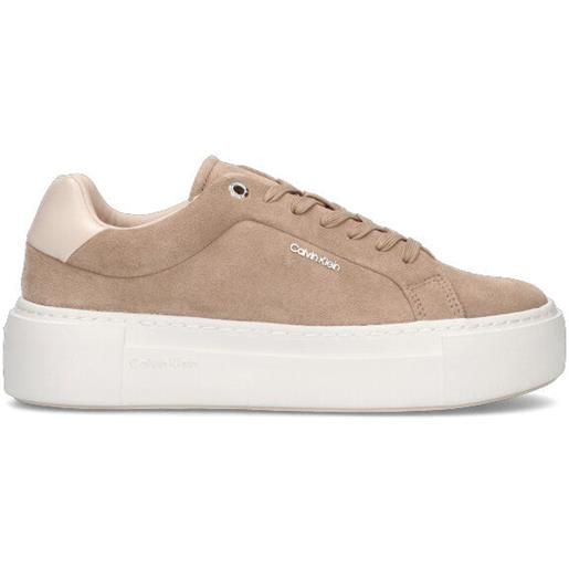 CALVIN KLEIN sneaker donna taupe in suede