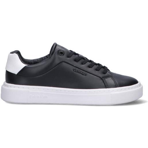 CALVIN KLEIN sneaker donna nera/bianca in pelle