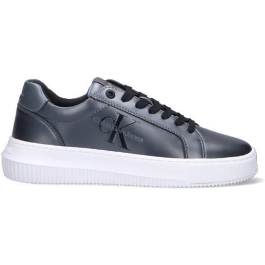 CALVIN KLEIN JEANS sneaker donna nera in pelle