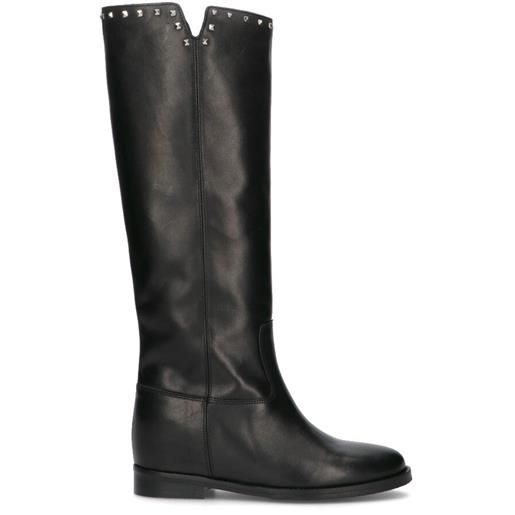 PHIL MELVIS stivale donna nero in pelle