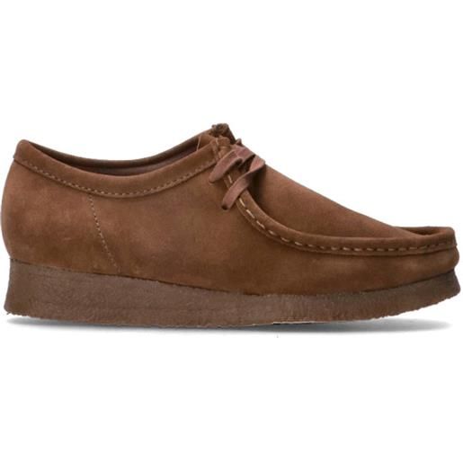 CLARKS ORIGINALS stringata uomo marrone in suede