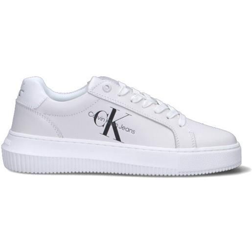 CALVIN KLEIN - chunky cupsole mono sneaker donna bianca