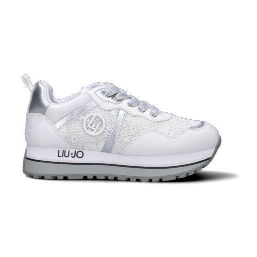 LIU JO sneaker bimba bianca/argento