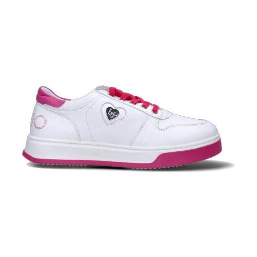 LIU JO sneaker bimba bianca/fucsia in pelle