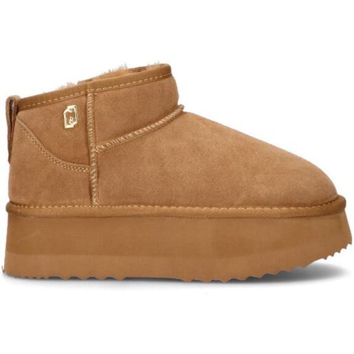LIU JO stivaletto pelo donna cognac in suede