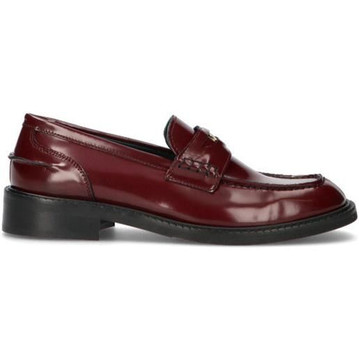 REBECCA VAN DIK mocassino donna bordeaux in pelle