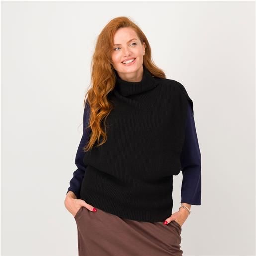 Enjoy tricot gilet a lupetto in maglia