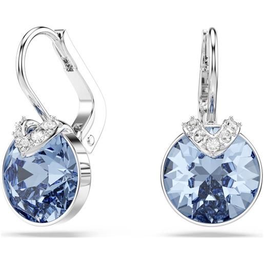 SWAROVSKI orecchini pendenti bella v, taglio round blu