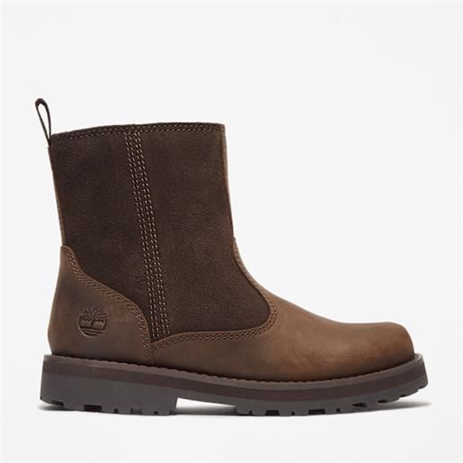 Timberland - scarponcino foderato courma kid da bambino (dal 35,5 al 40) in marrone scuro, marrone, taglia: 36