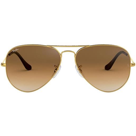 Ray-Ban occhiali da sole rb3025 001/51 aviator gradient oro/marrone sfumato unisex