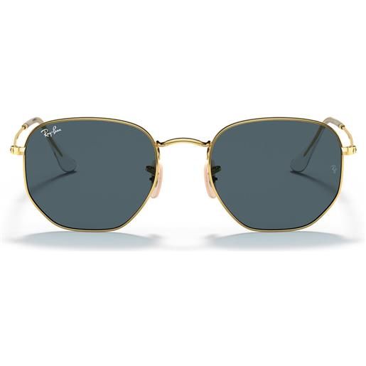 Ray-Ban occhiali da sole rb3548n 001/r5 hexagonal oro/blu unisex