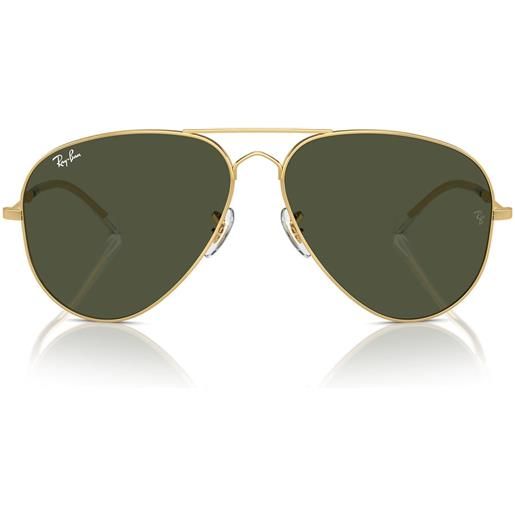 Ray-Ban occhiali da sole rb3825 001/31 old aviator oro/verde unisex