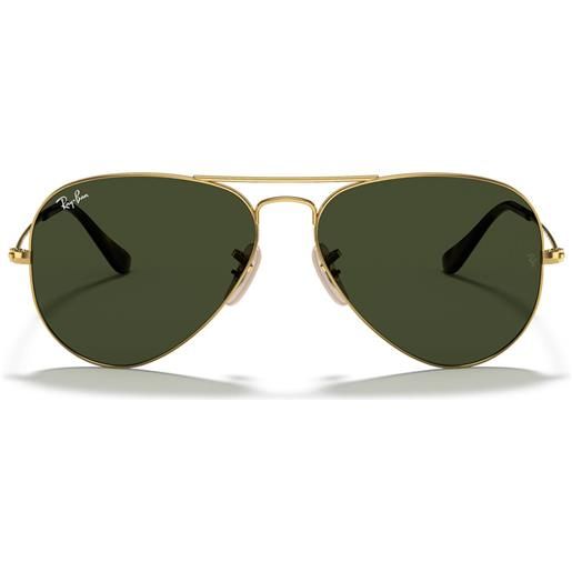 Ray-Ban occhiali da sole rb3025 181 aviator gradient oro/verde g-15 unisex