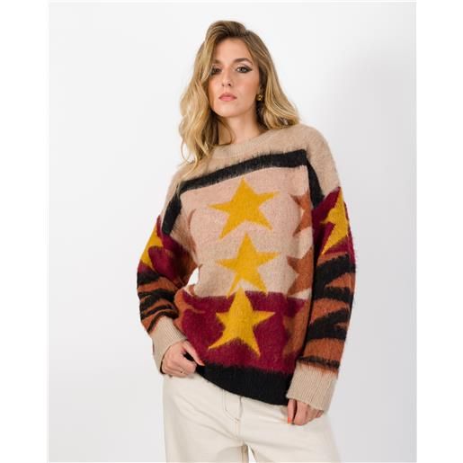 THE LOOM ARCHIVE pull girocollo con stelle misto lana - THE LOOM ARCHIVE