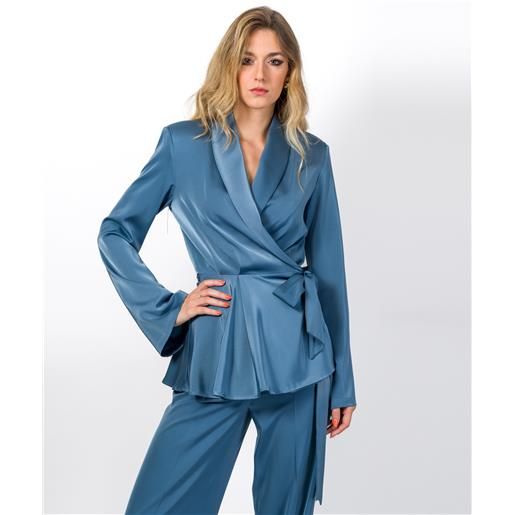 SILENCE LIMITED blazer in raso con fusciacca - ginevra - SILENCE LIMITED