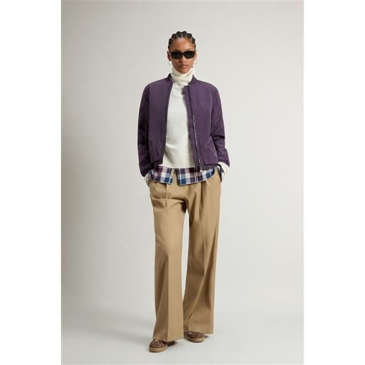 Woolrich donna bomber grace in peached poly lilla taglia xxs