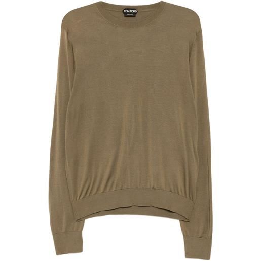 TOM FORD t-shirt in seta - verde