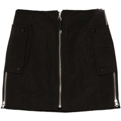 Toga minigonna con zip - nero