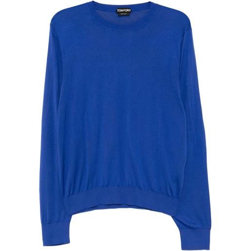 TOM FORD t-shirt in seta - blu