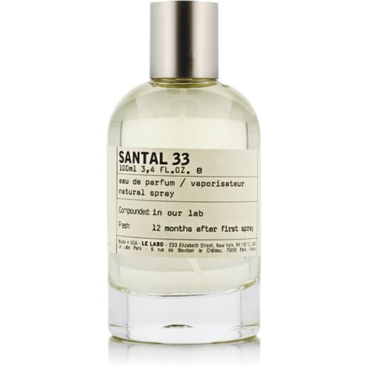 Le Labo santal 33 eau de parfum (unisex) 100 ml