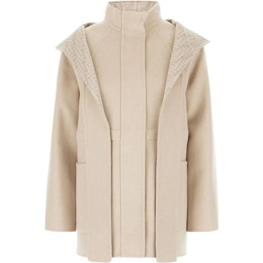 Fendi `ff` double wool parka