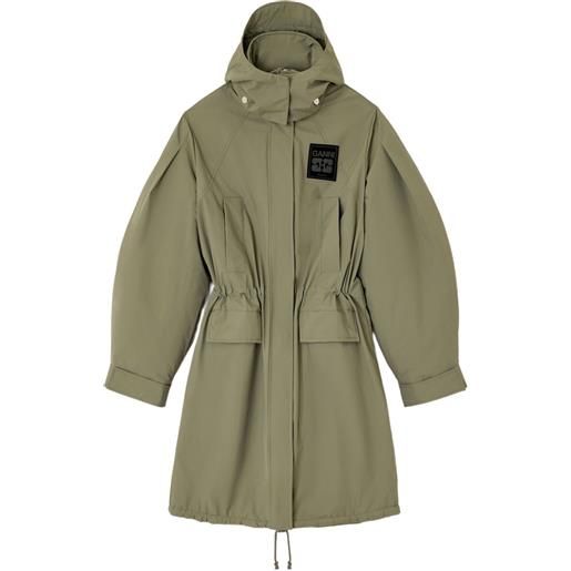 GANNI parka ripstop - verde