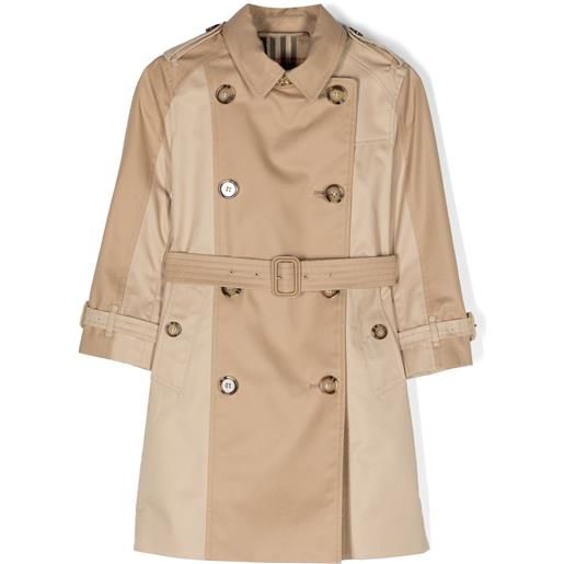 Burberry Kids trench con cintura - toni neutri