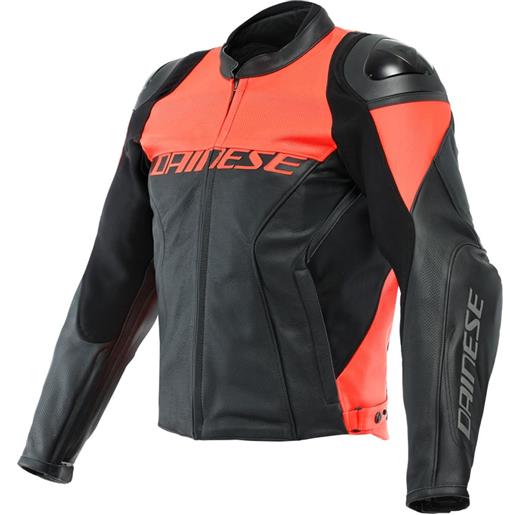 DAINESE - giacca DAINESE - giacca racing 4 perforated nero / fluo-rosso