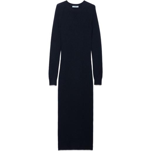 Prada abito lungo girocollo - blu
