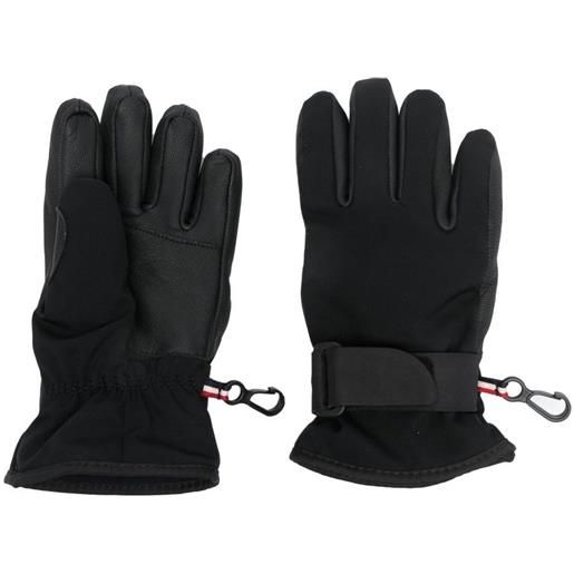 MONCLER GRENOBLE KIDS guanti con applicazione - nero