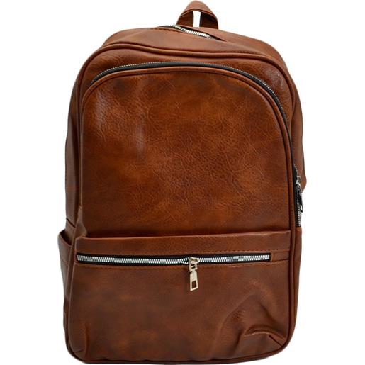 Malu Shoes zaino cuoio casual uomo borsa medio grande 13 pollici laptop portatile pu pelle zip capiente comodo