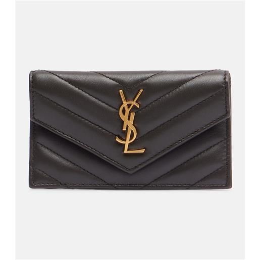 Saint Laurent portacarte cassandre in pelle matelassã©