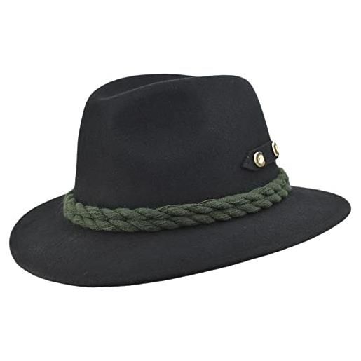 Melegari faustmann cappello tirolese loden landhut | cappello da montagna | cappello alpino | uomo donna | estate/inverno (verde, 57)