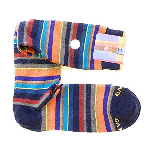Gallo calze lungo fantasia micro riga multicolor ap102852 navy