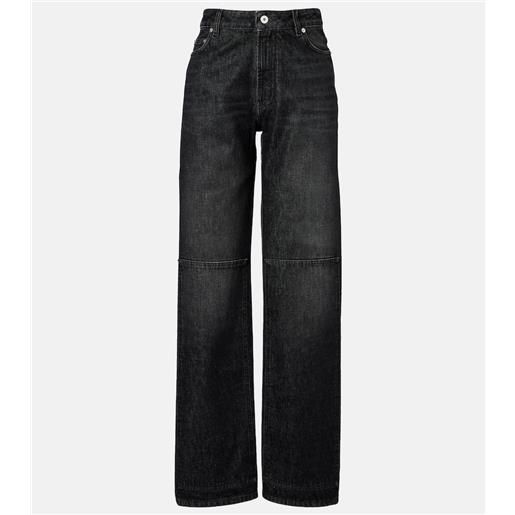 Jean Paul Gaultier jeans a gamba larga con cut-out e vita media